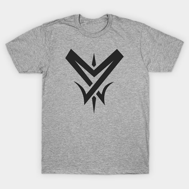 Tribal Black "M" T-Shirt by MikoGalvez